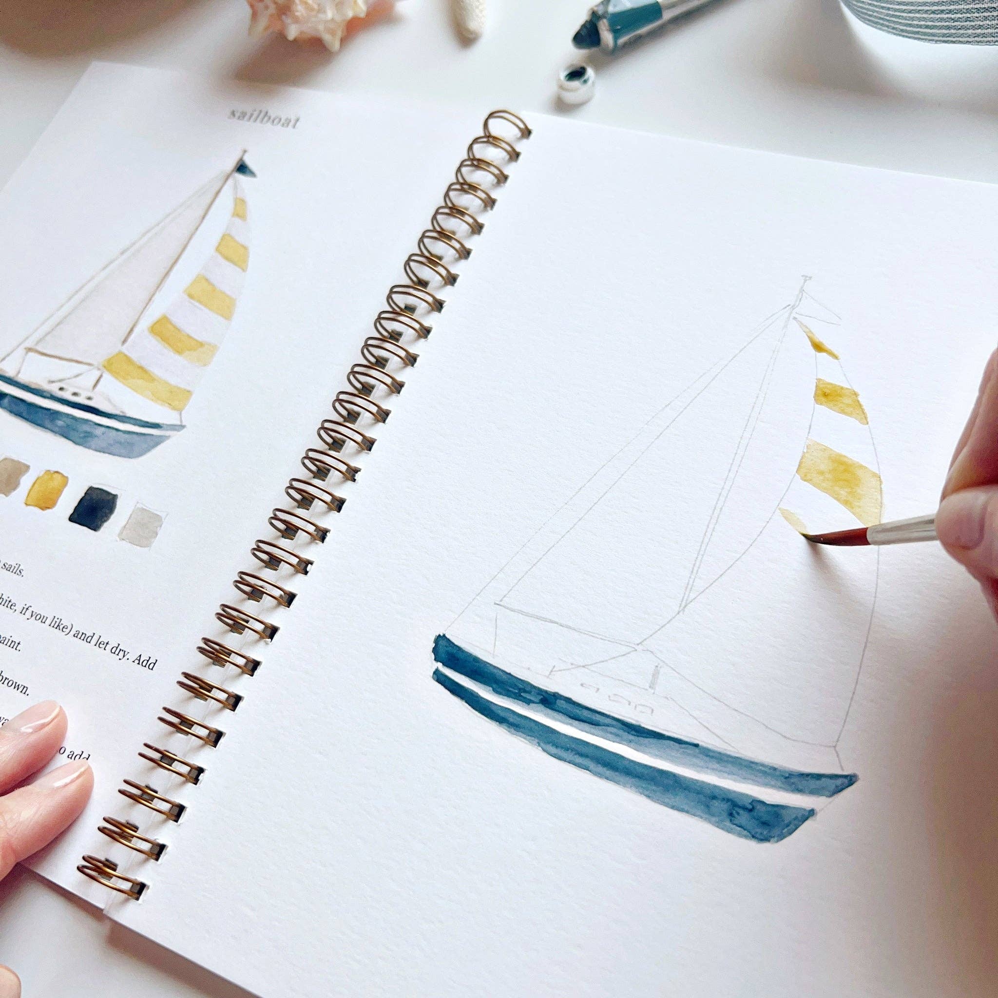 Cahier d'aquarelle - Bord de Mer