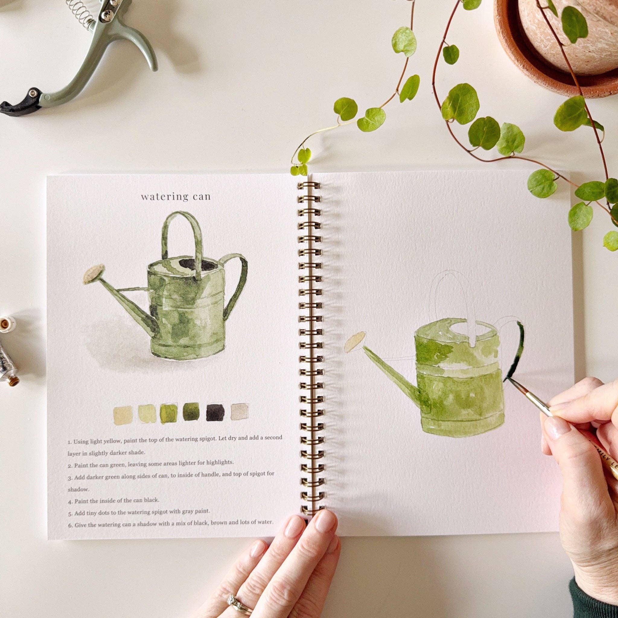Cahier d'aquarelle - Le Jardin