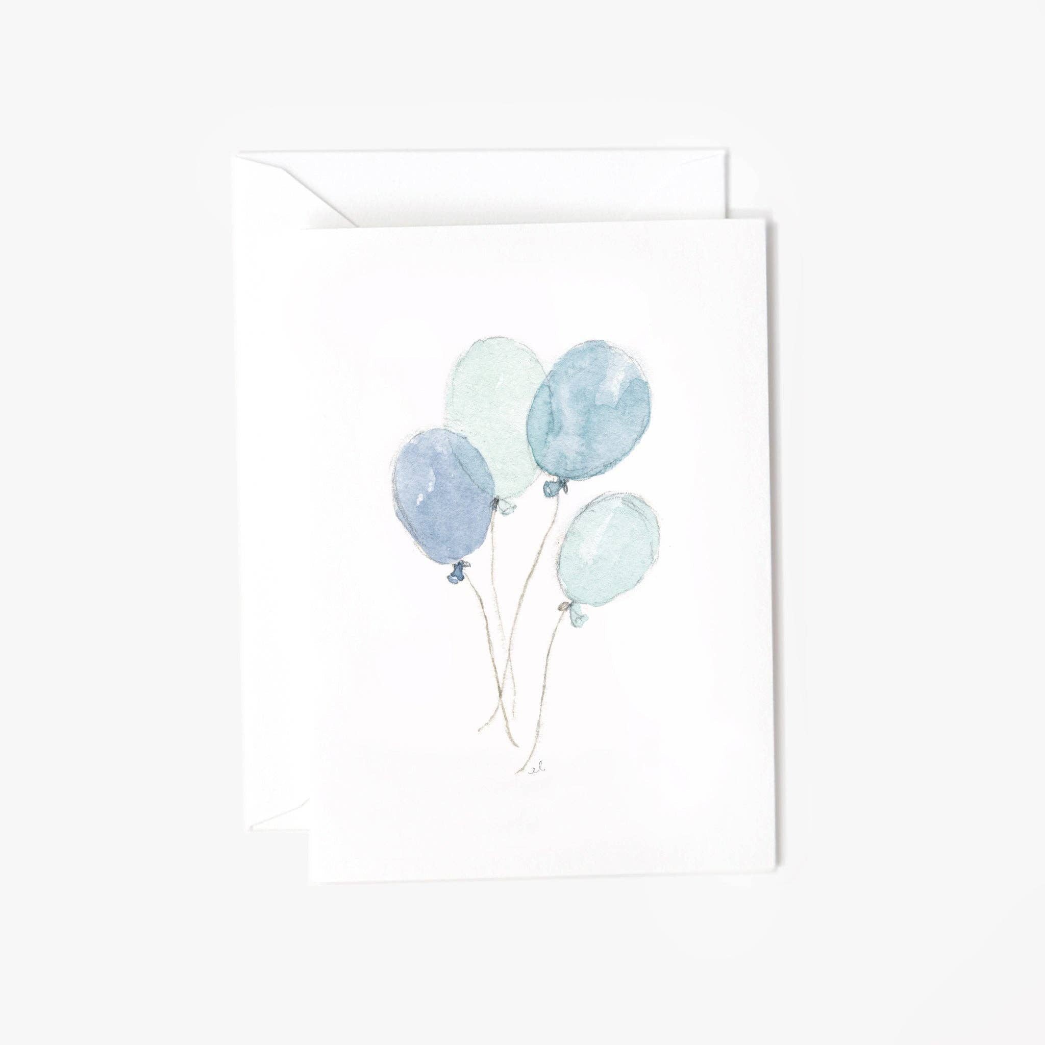 Mini-carte - BALLONS BLEUS