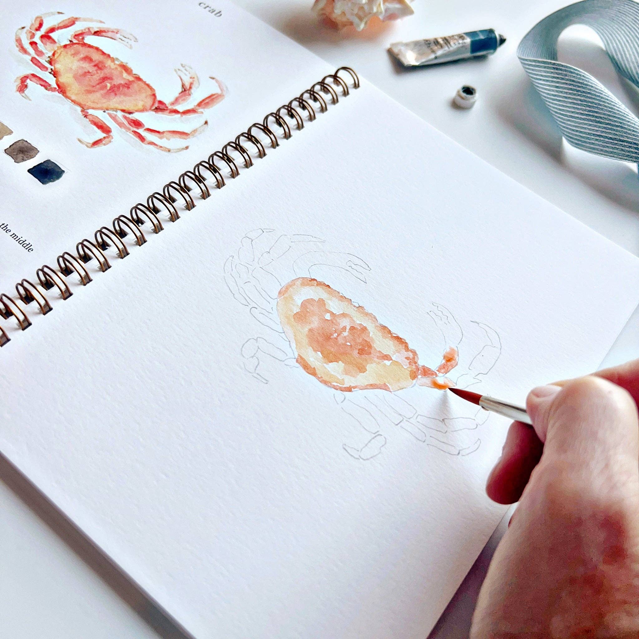 Cahier d'aquarelle - Bord de Mer