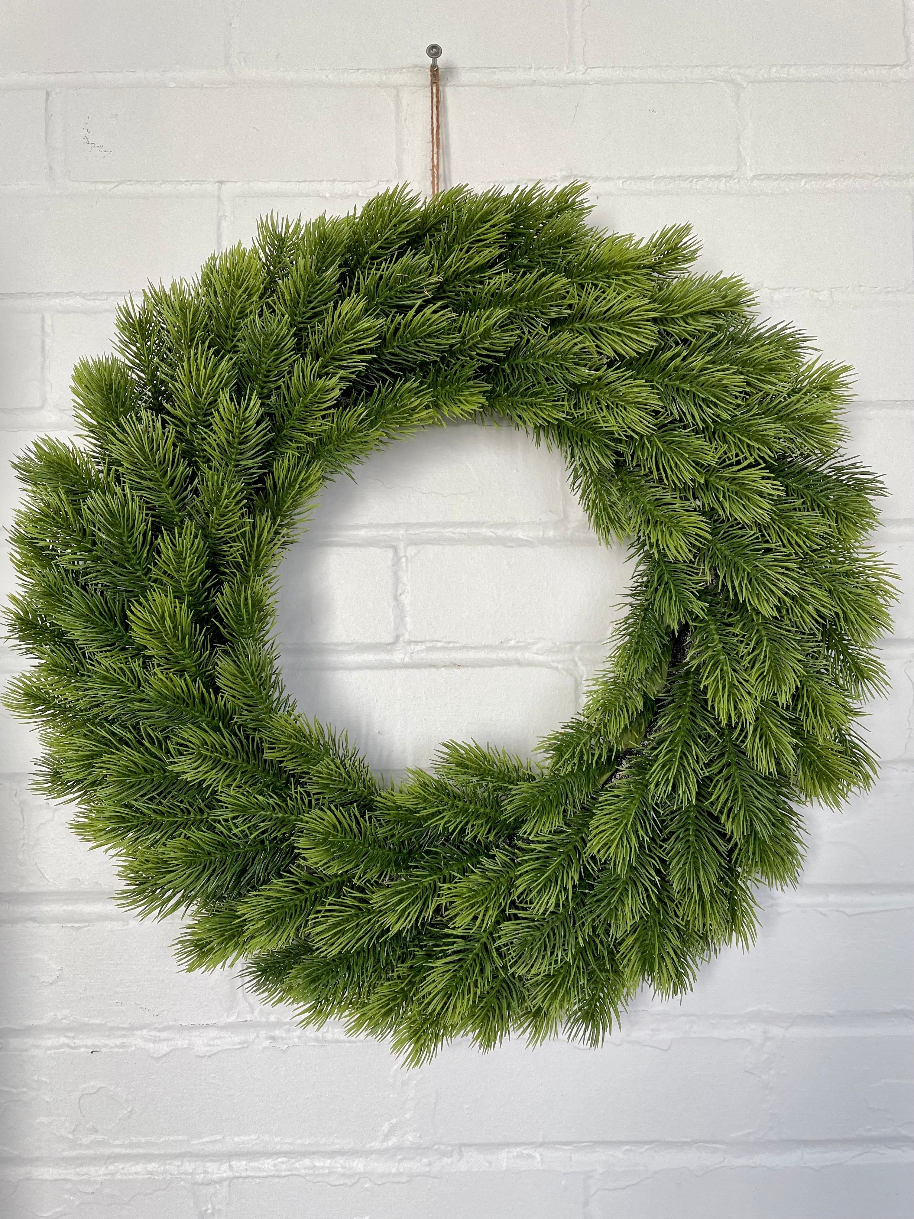 Couronne de Noël en faux sapinage - DÉMO