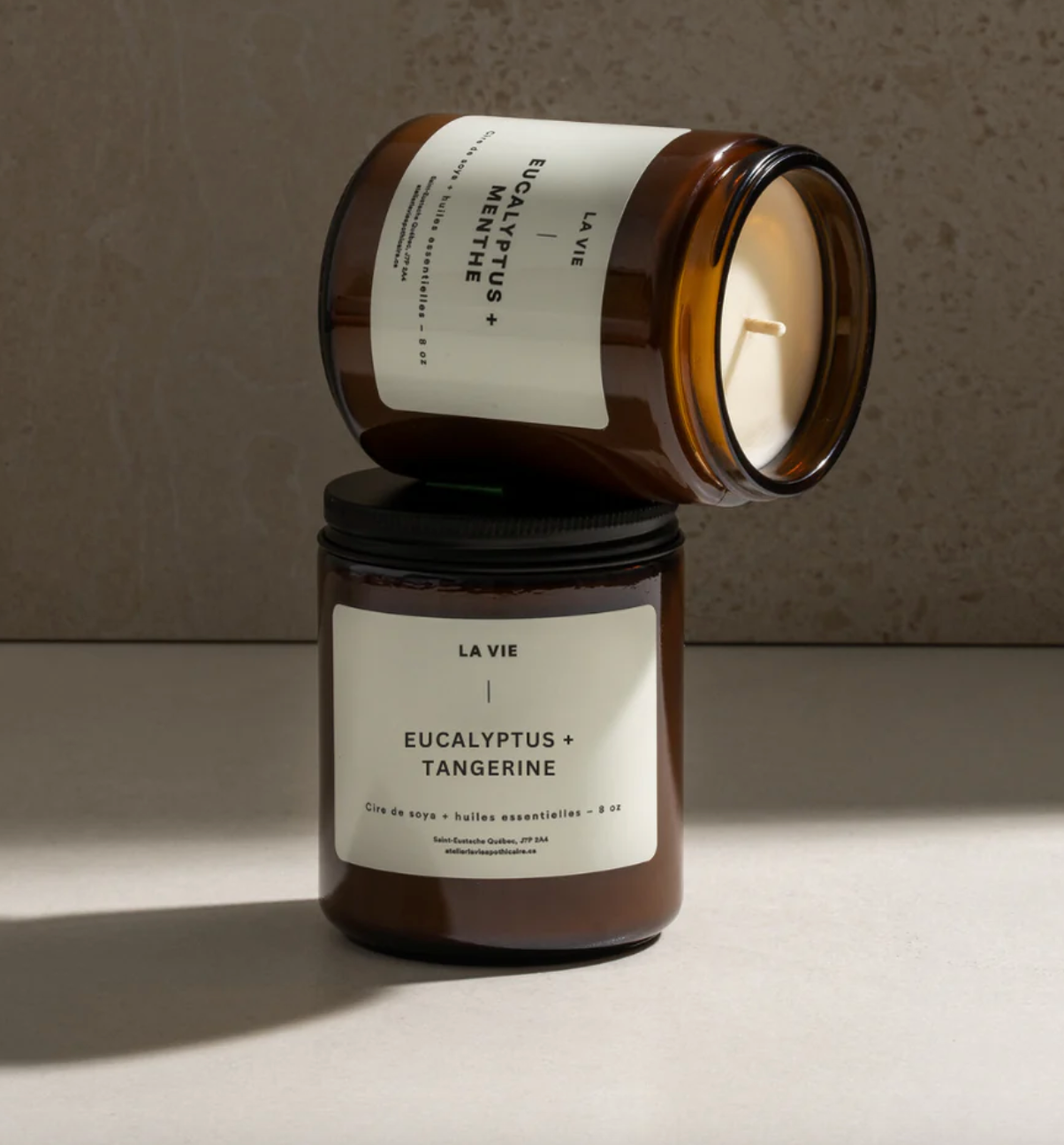 Bougie Atelier La Vie Apothicaire - Eucalyptus et Tangerine