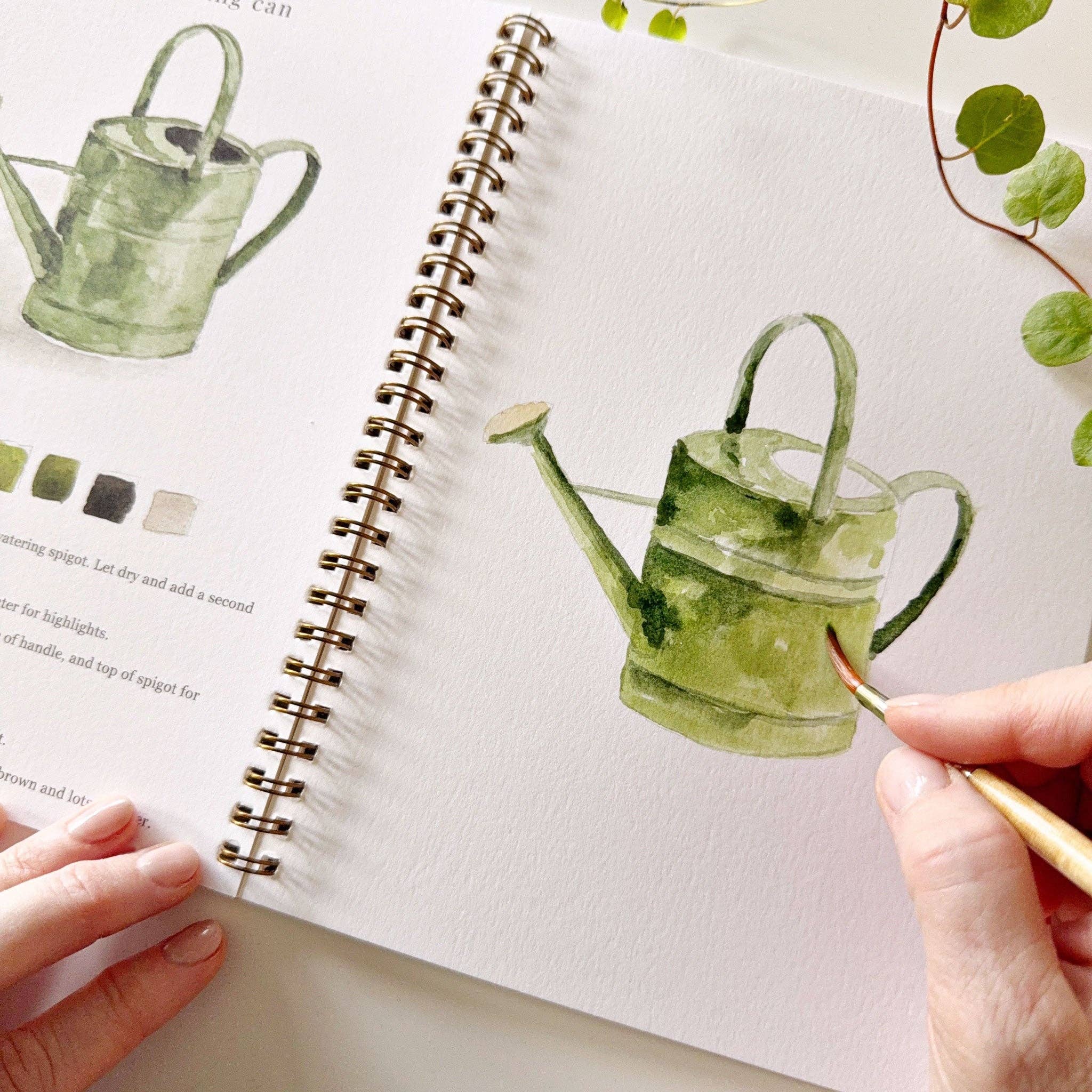 Cahier d'aquarelle - Le Jardin