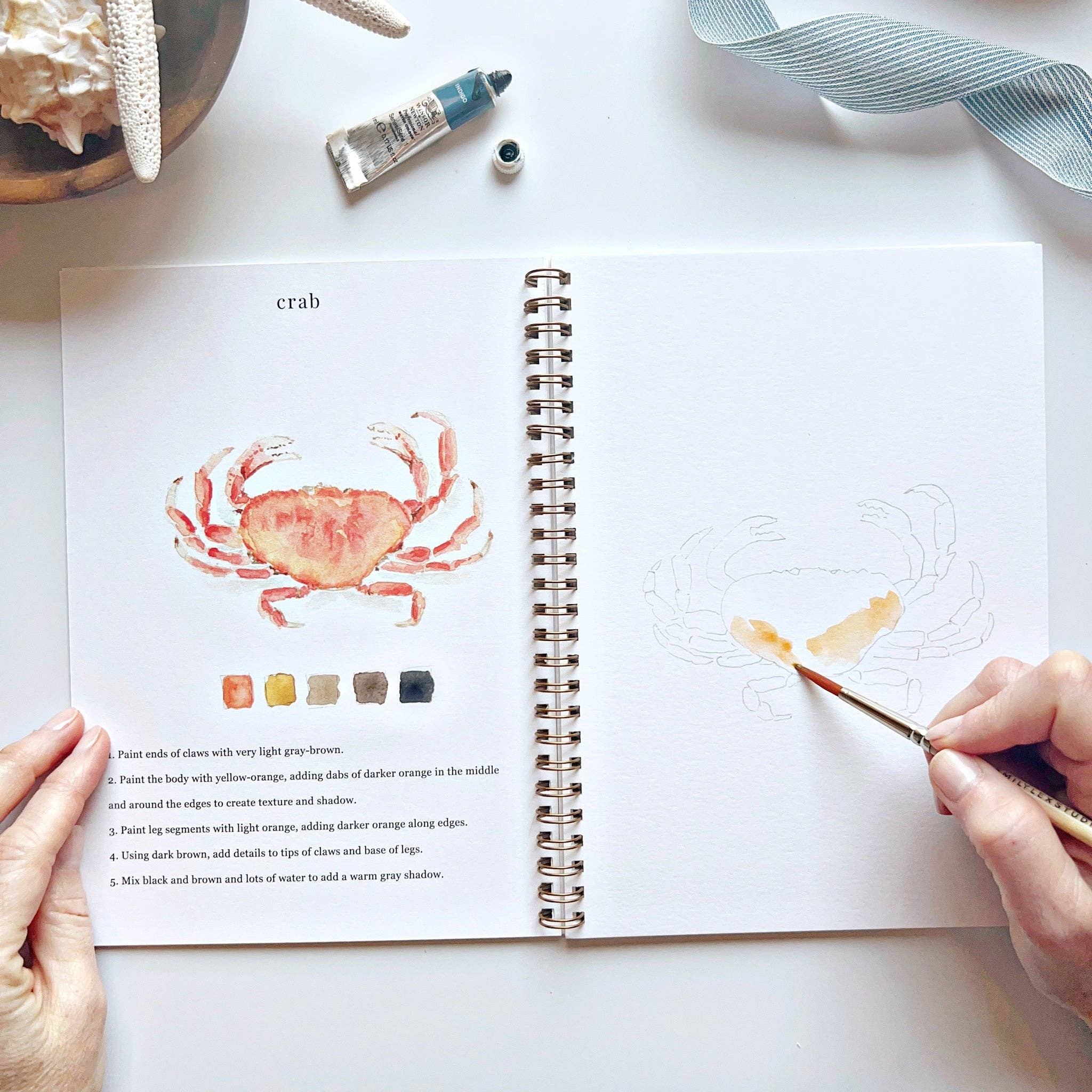 Cahier d'aquarelle - Bord de Mer