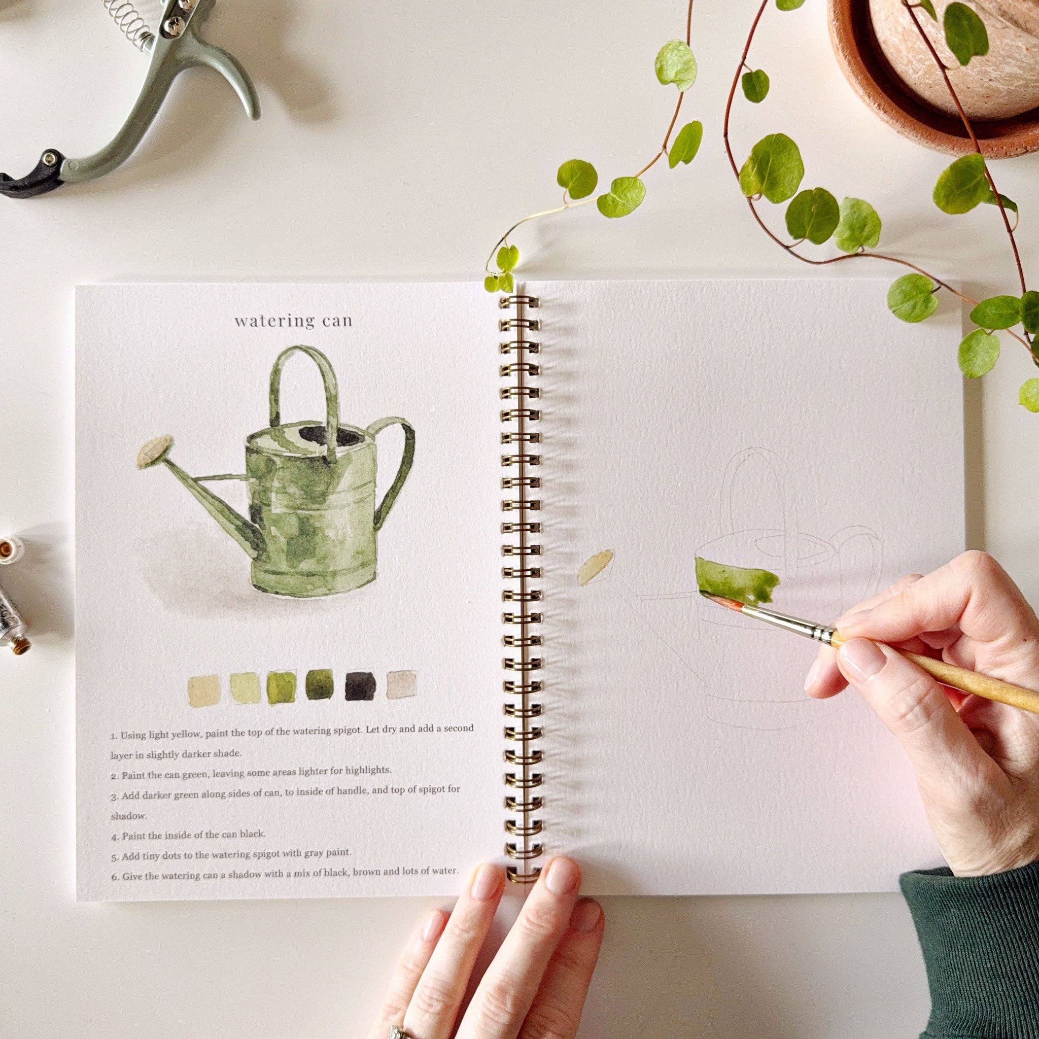 Cahier d'aquarelle - Le Jardin