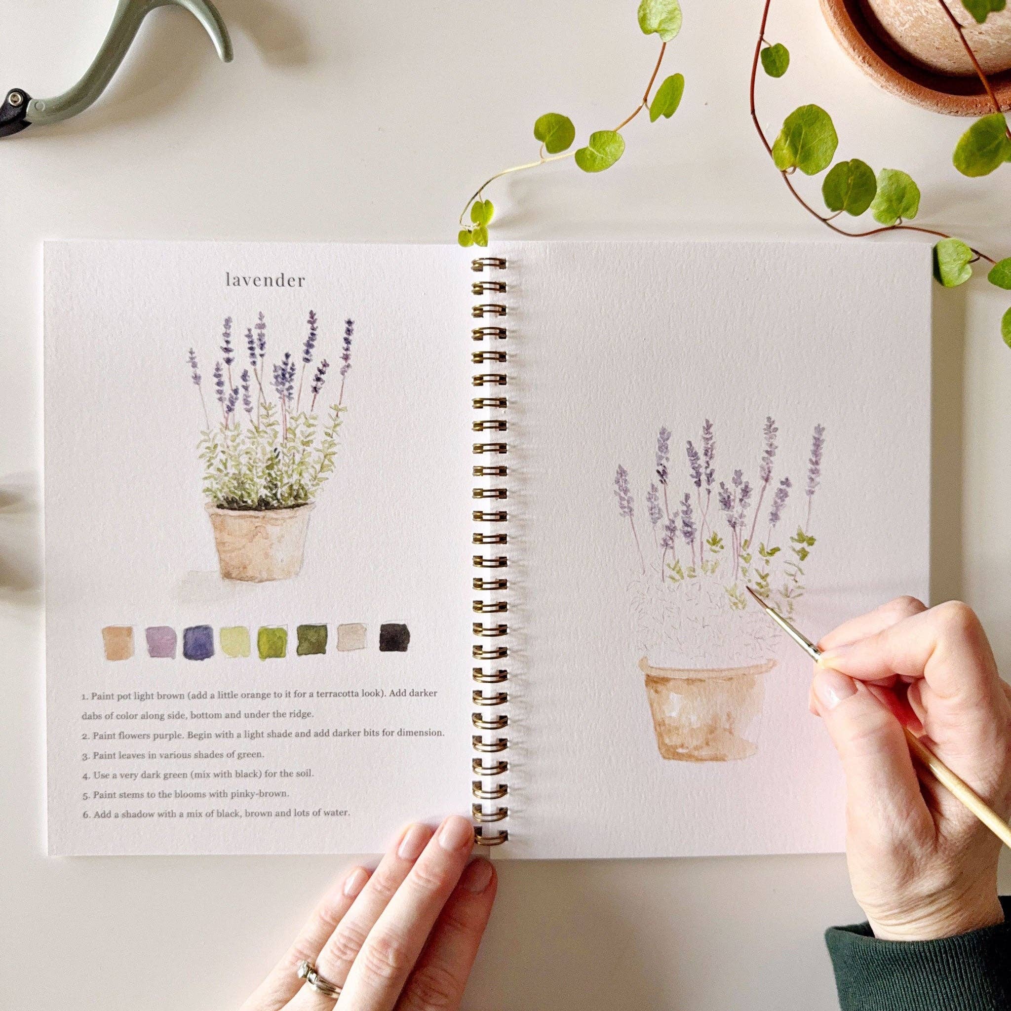 Cahier d'aquarelle - Le Jardin