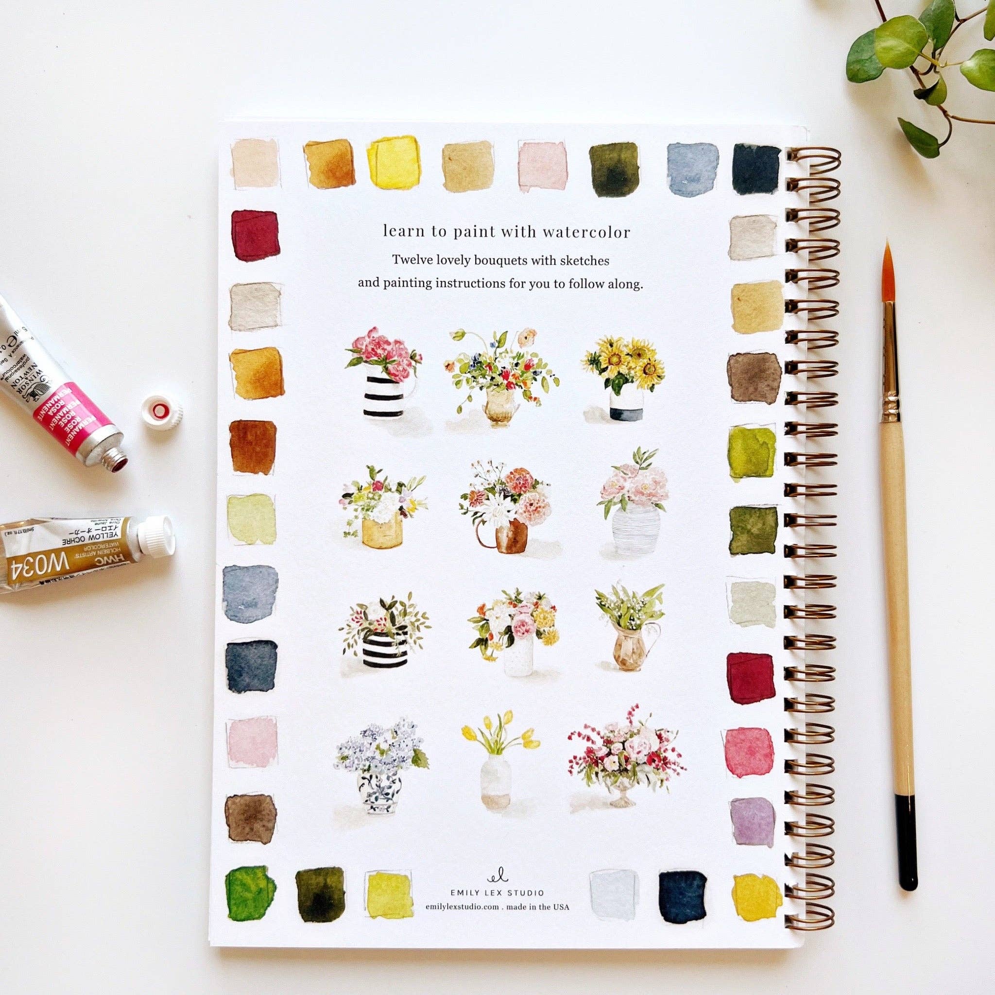 Cahier d'aquarelle - Les Bouquets