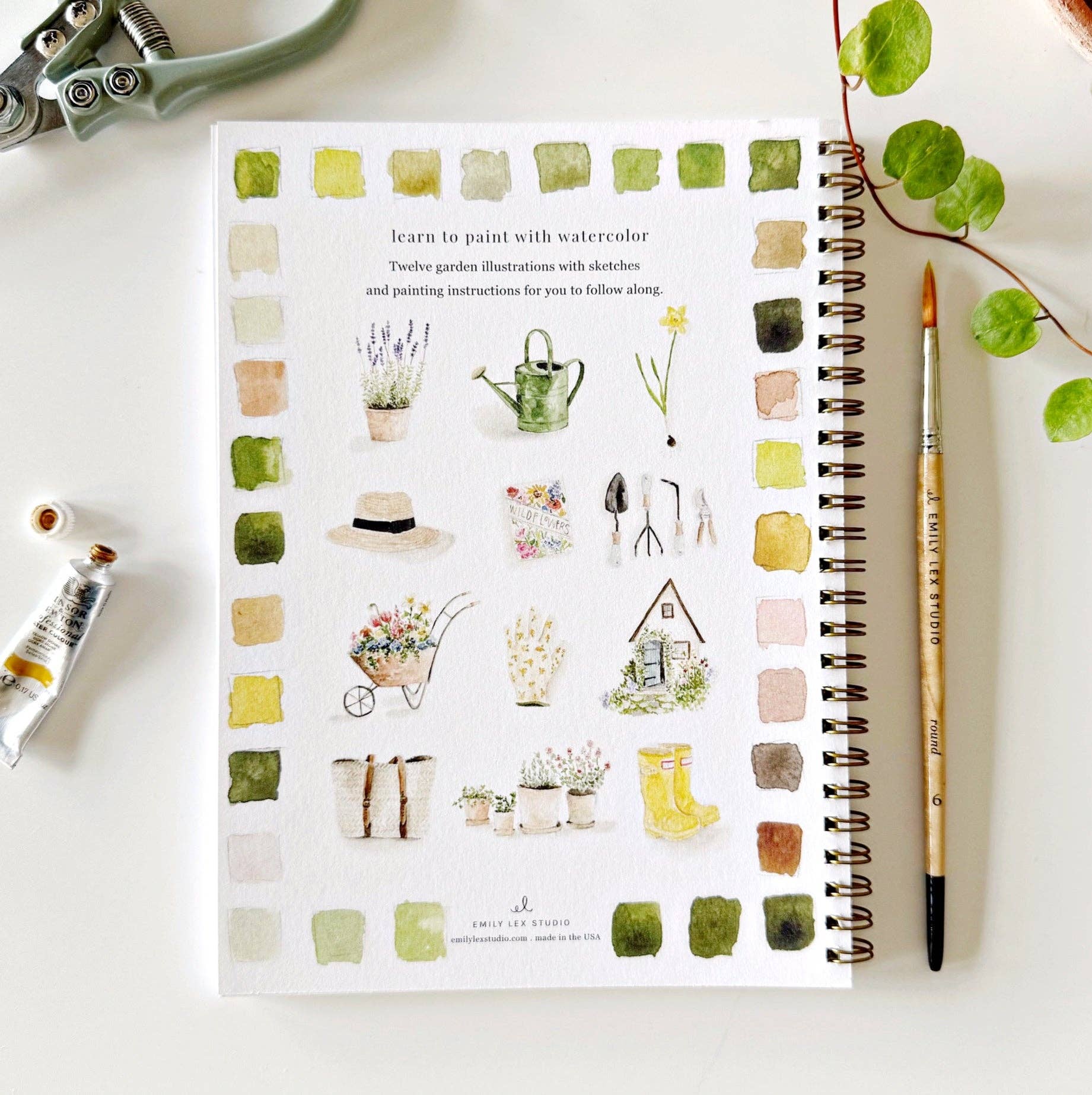 Cahier d'aquarelle - Le Jardin