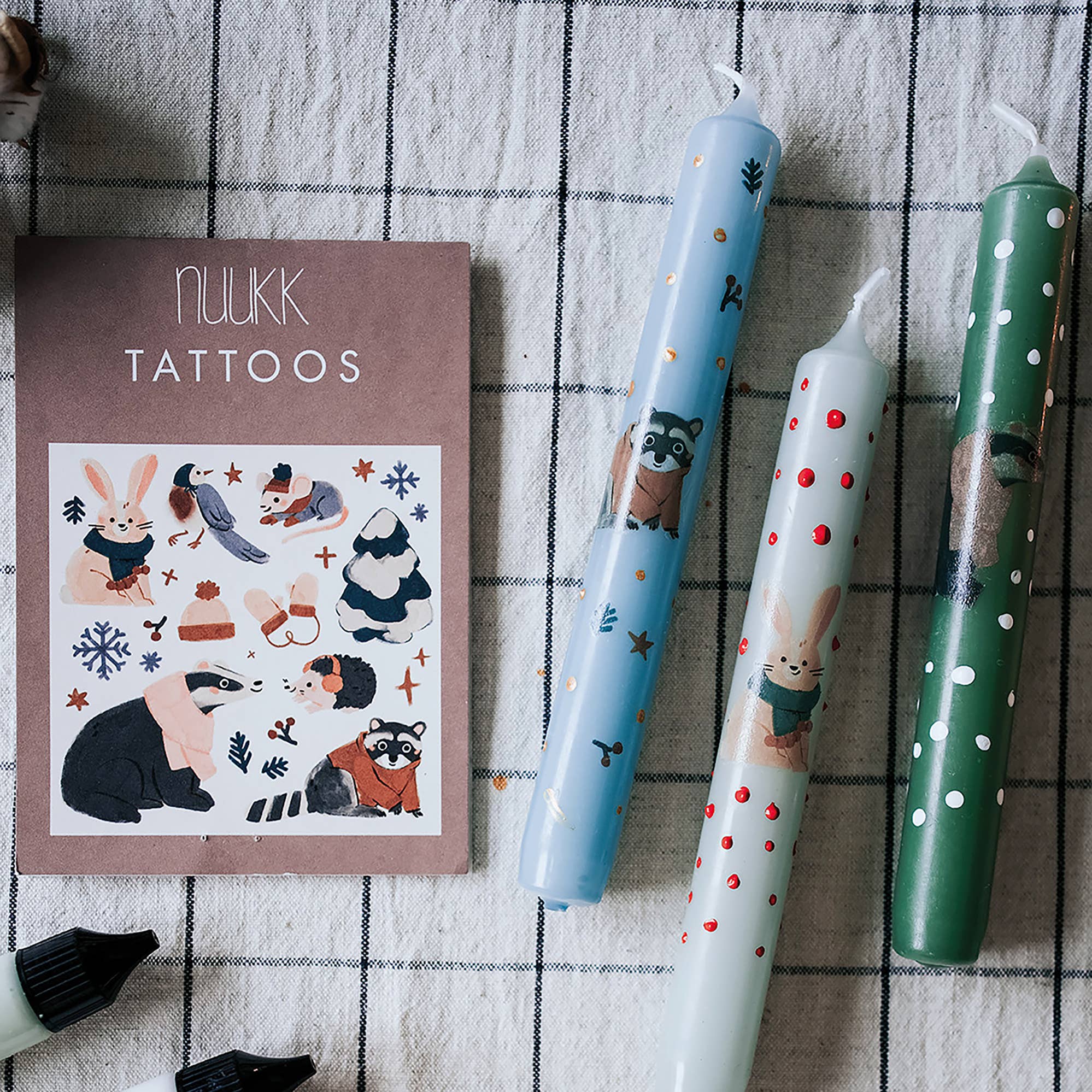 Tatouages temporaires pour enfants - ANIMAUX D'HIVER