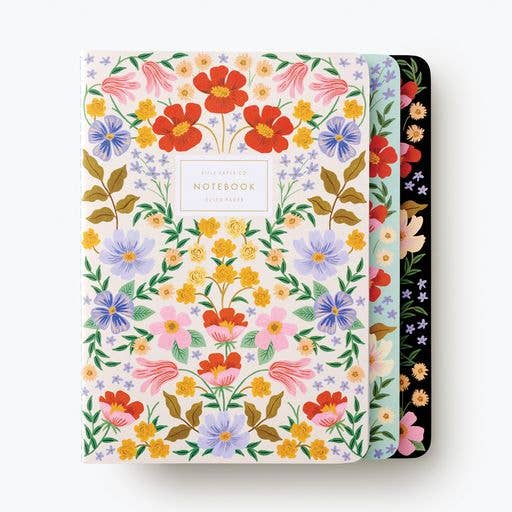 Ensemble de 3 carnets de notes fleuris