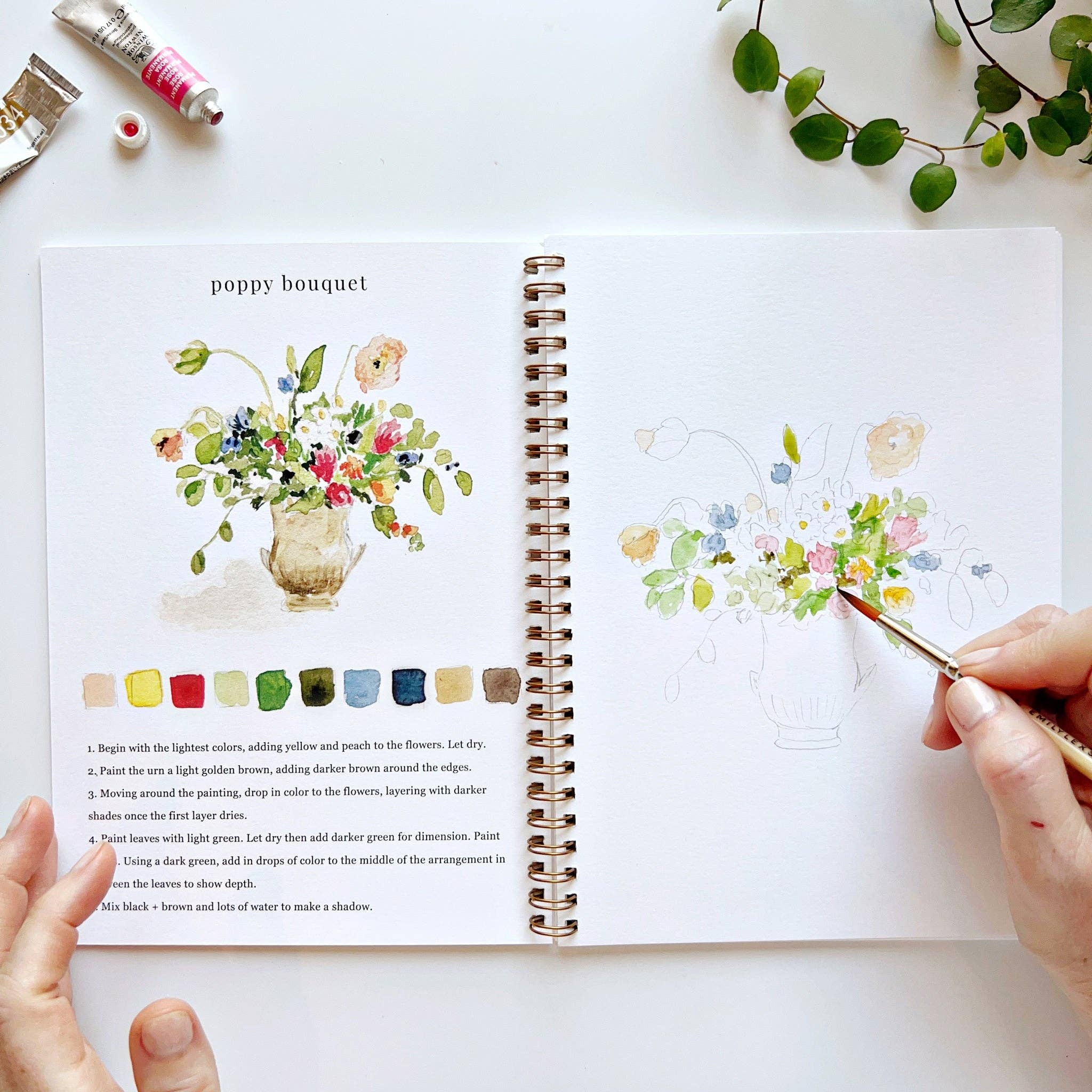 Cahier d'aquarelle - Les Bouquets