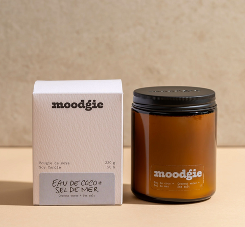 Bougie Moodgie - Eau de coco & Sel de mer