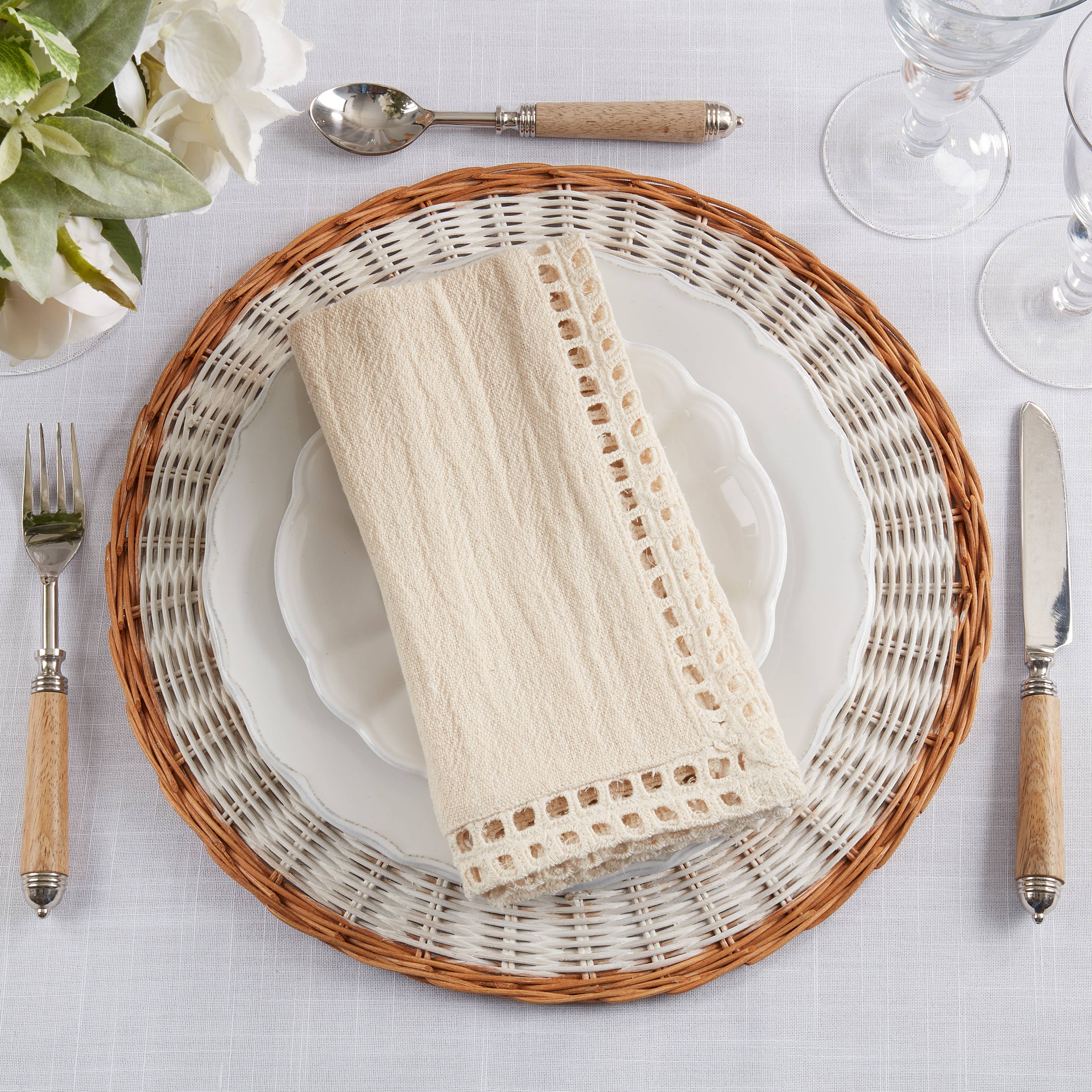 Serviette de table effet filet