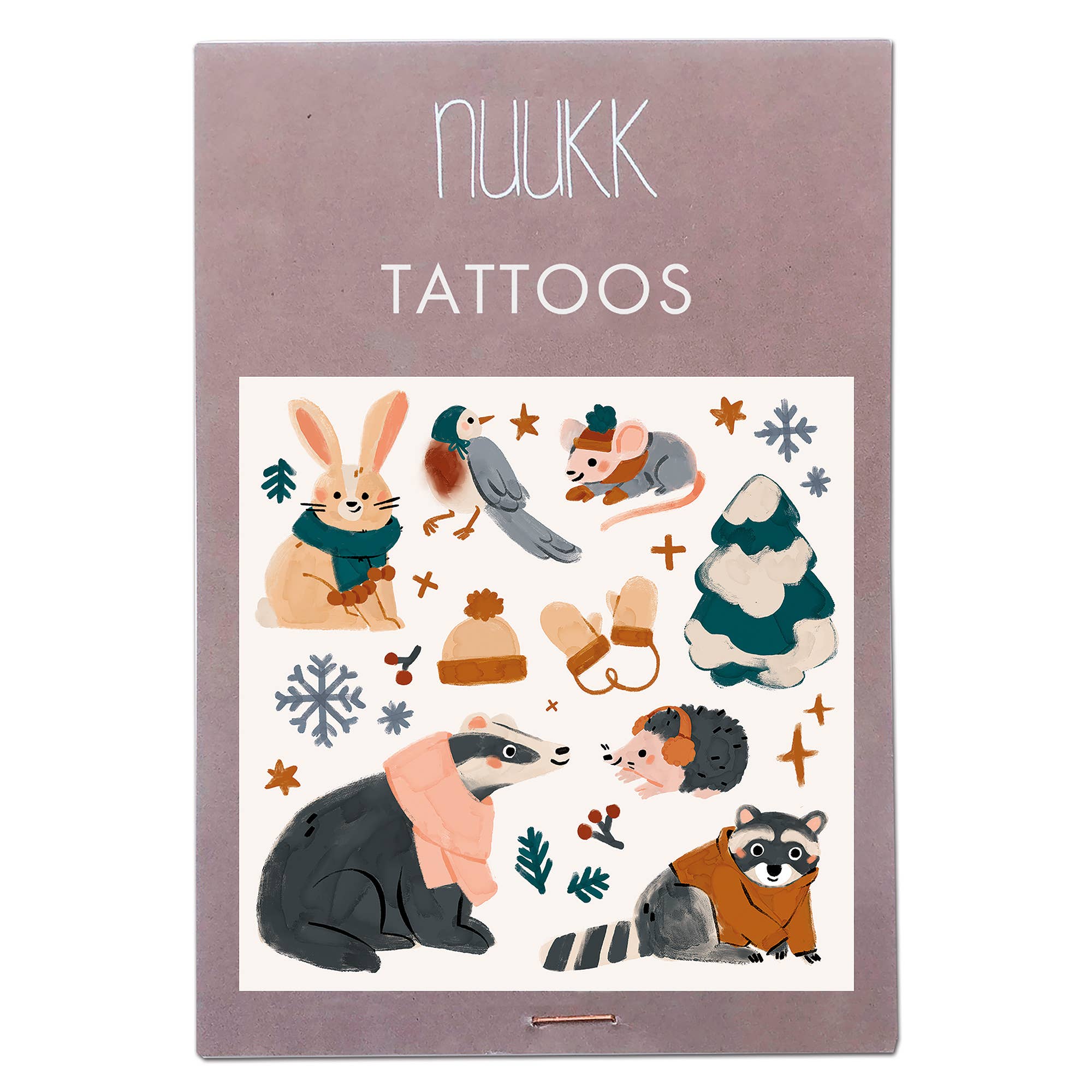 Tatouages temporaires pour enfants - ANIMAUX D'HIVER