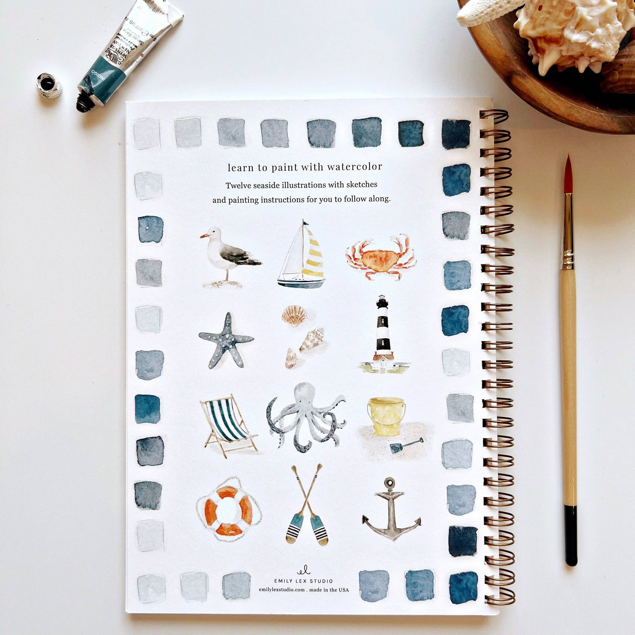 Cahier d'aquarelle - Bord de Mer