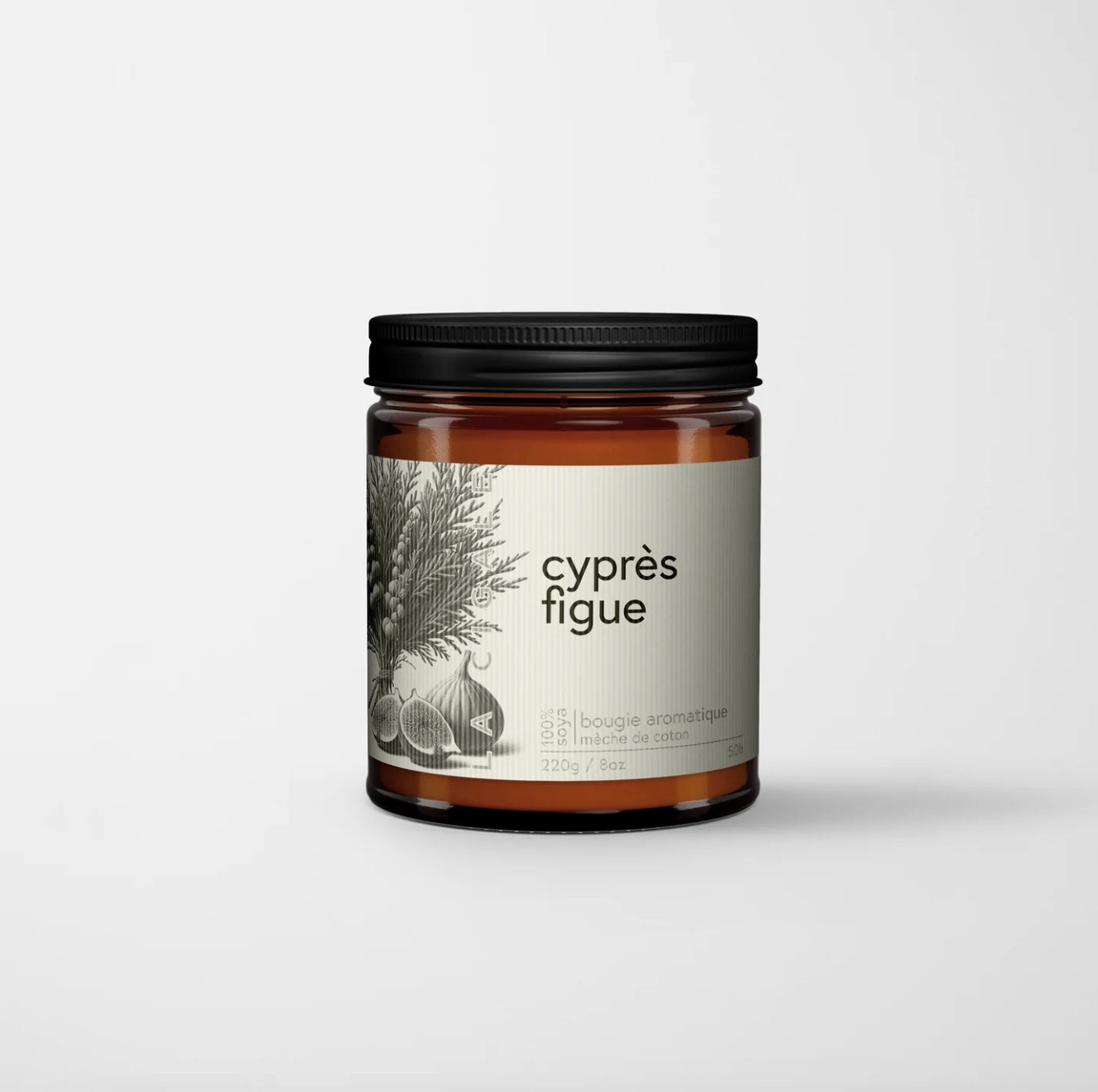 Bougie de soya - Cyprès figue