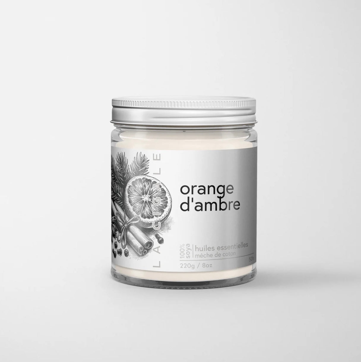 Bougie huiles essentielles - Orange d'ambre