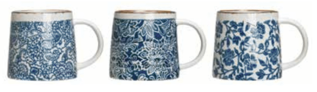 Tasse en grès estampée à la main