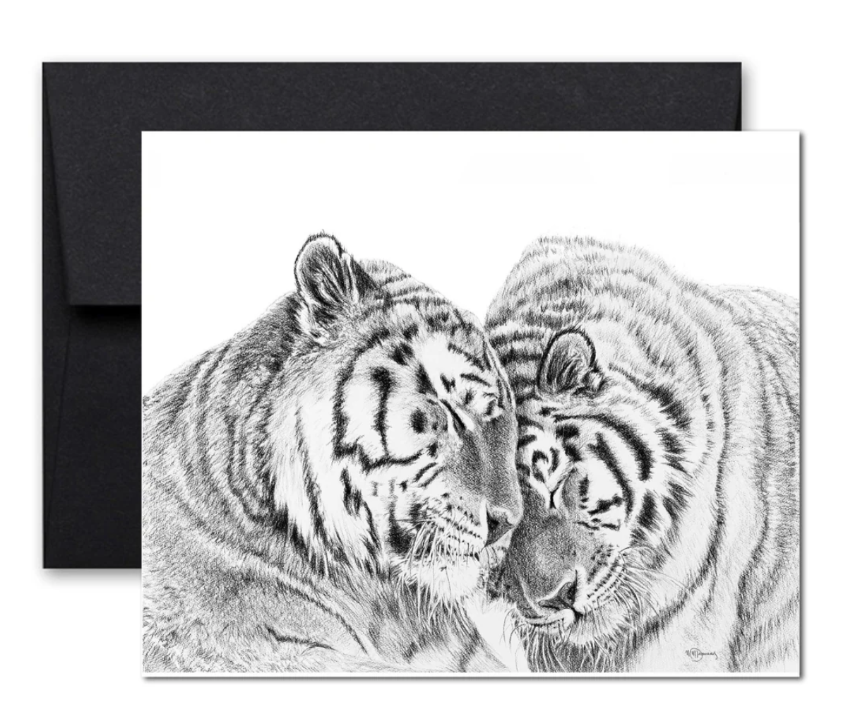 Carte de souhait - Tigres en amour Le Nid
