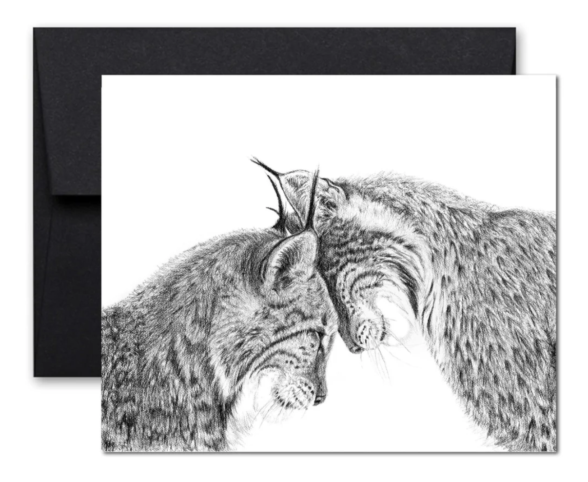 Carte de souhait - Lynx en amour Le Nid