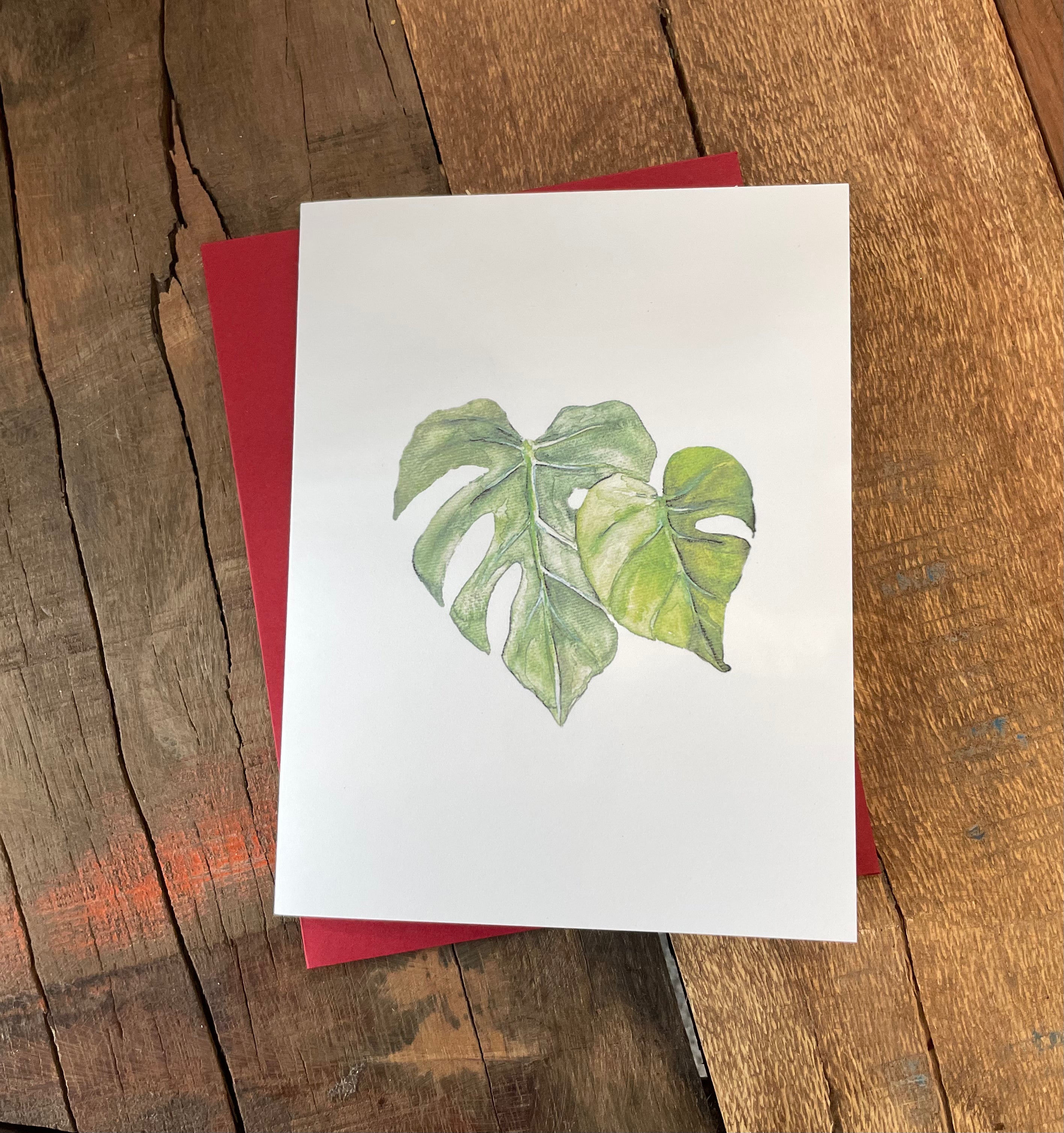 Carte de Souhait - Feuilles Muguette