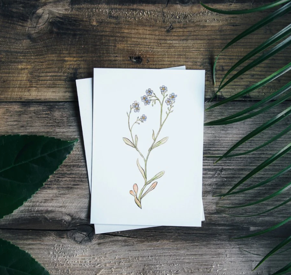 Carte de Souhait - Myosotis Muguette