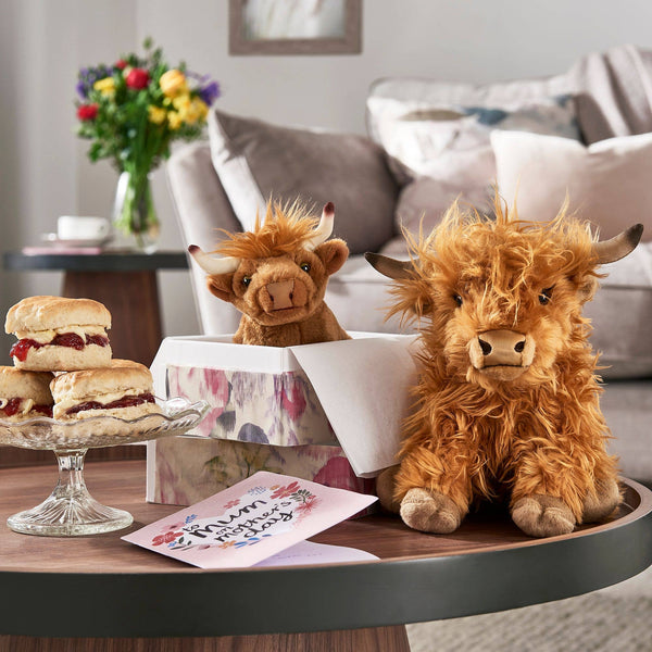 Vache Highland en peluche Living Nature