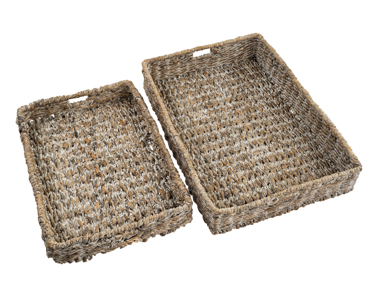 Plateaux rectangulaires en fibres d'abaca XL