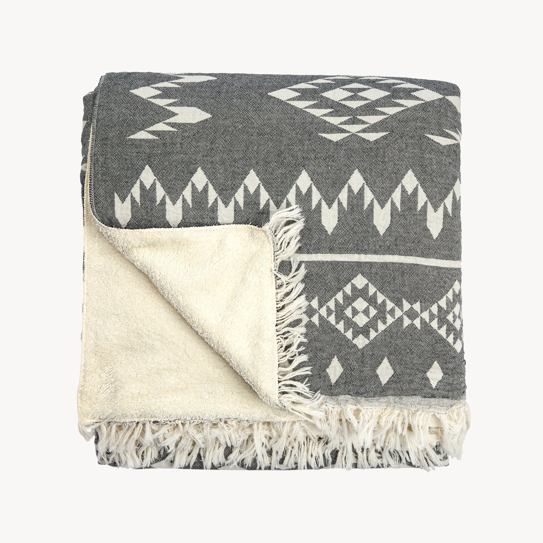 Couverture XL en coton Turc/Sherpa - 3 couleurs