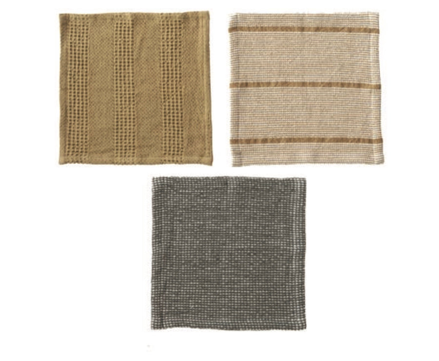 Lingettes de coton gaufré