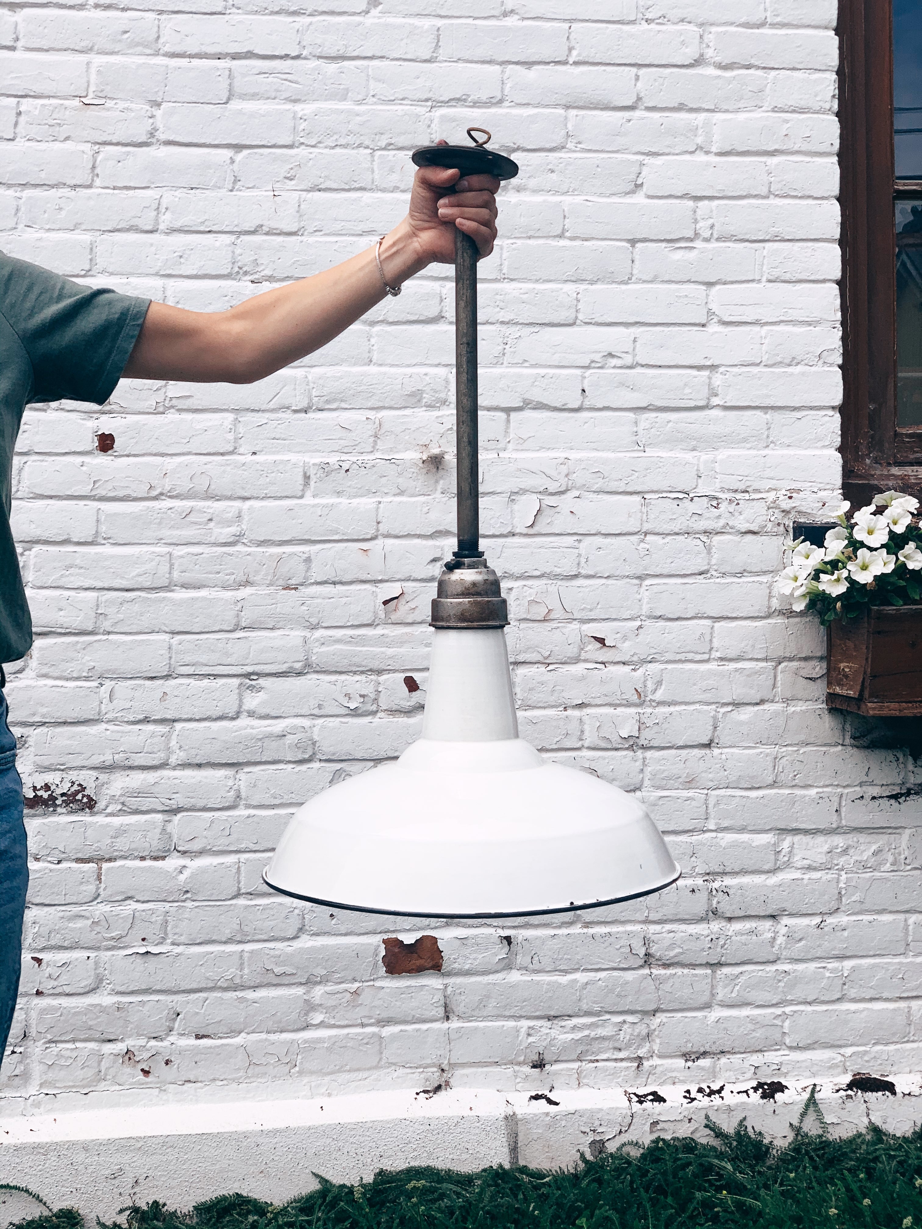 Luminaire industriel antique