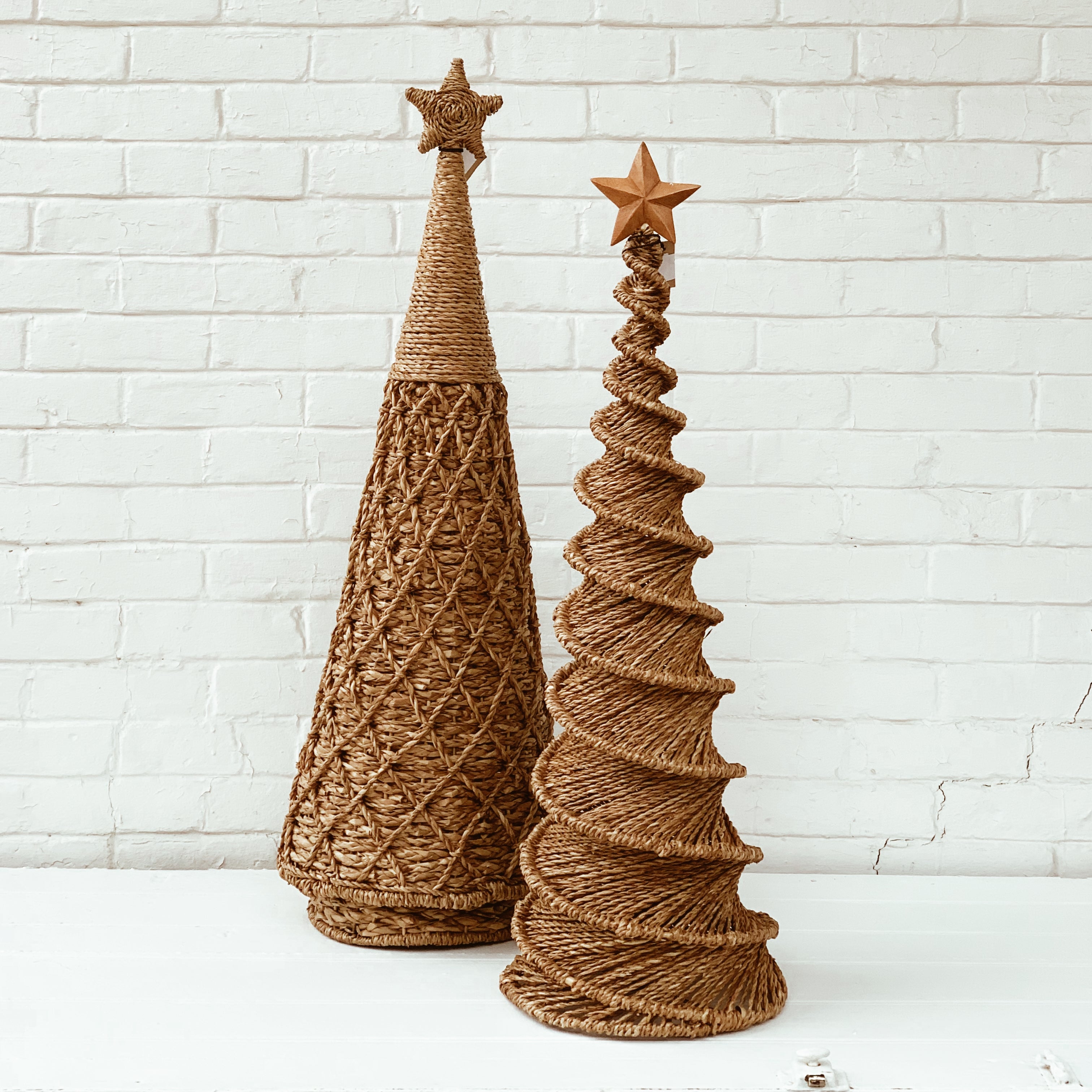 Arbre de Noël boho en rotin